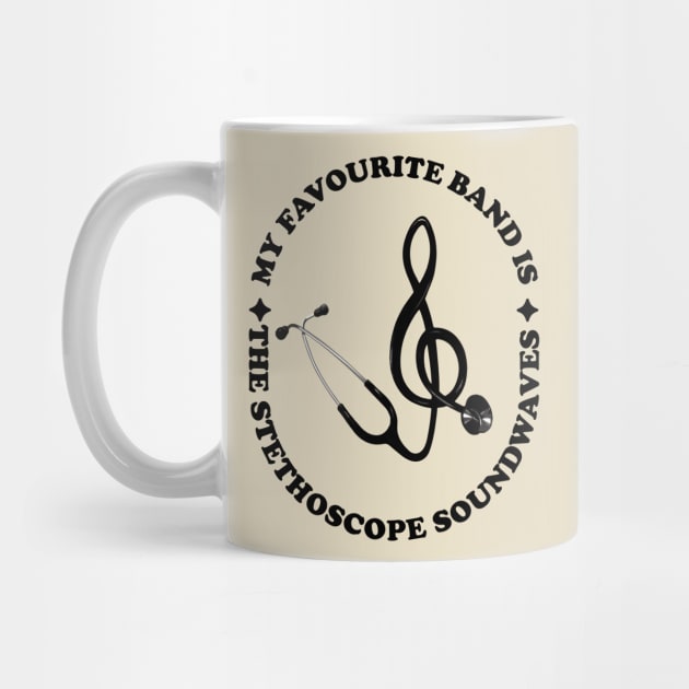 The Stethoscope soundwaves  - Nurse Music Lovers by Inkonic lines
